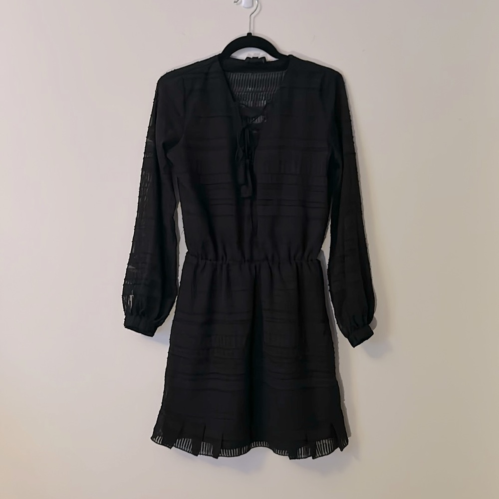 Jessica Simpson Black Long Sleeve Peasant Dress Size M
